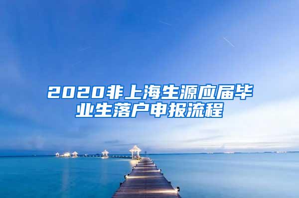2020非上海生源应届毕业生落户申报流程