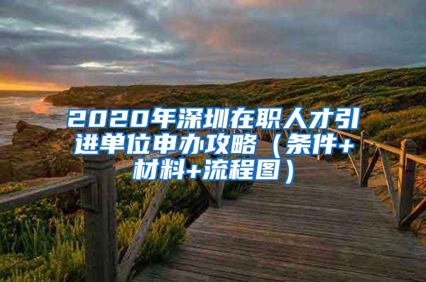 2020年深圳在职人才引进单位申办攻略（条件+材料+流程图）