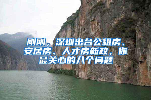 刚刚，深圳出台公租房、安居房、人才房新政，你最关心的八个问题