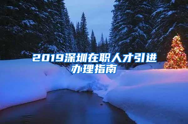2019深圳在职人才引进办理指南
