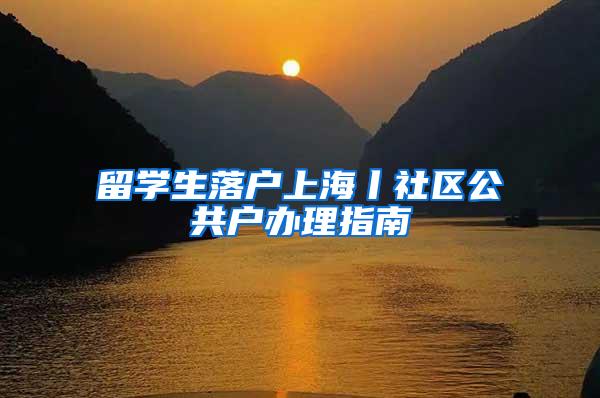 留学生落户上海丨社区公共户办理指南