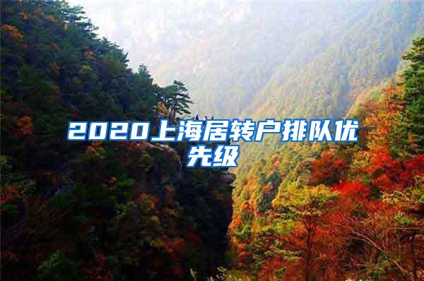 2020上海居转户排队优先级