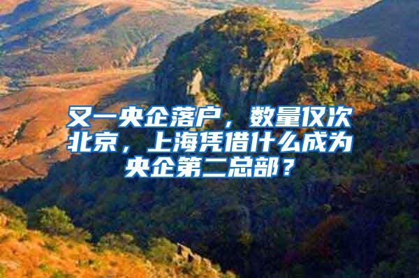 又一央企落户，数量仅次北京，上海凭借什么成为央企第二总部？