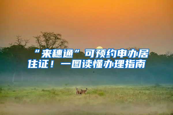 “来穗通”可预约申办居住证！一图读懂办理指南