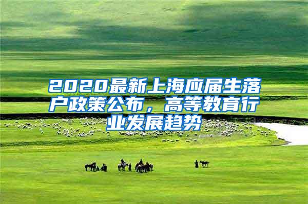 2020最新上海应届生落户政策公布，高等教育行业发展趋势