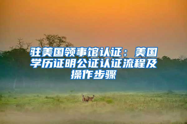 驻美国领事馆认证：美国学历证明公证认证流程及操作步骤