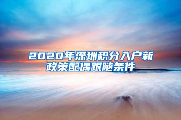2020年深圳积分入户新政策配偶跟随条件