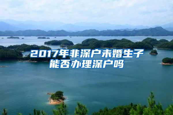 2017年非深户未婚生子能否办理深户吗