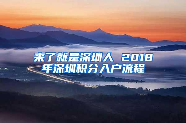 来了就是深圳人 2018年深圳积分入户流程