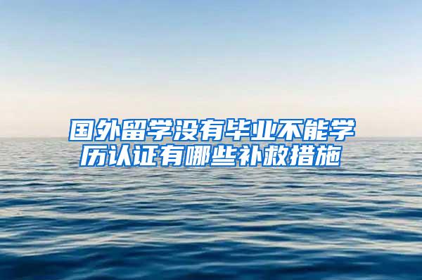 国外留学没有毕业不能学历认证有哪些补救措施