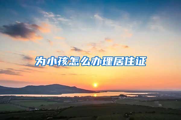 为小孩怎么办理居住证