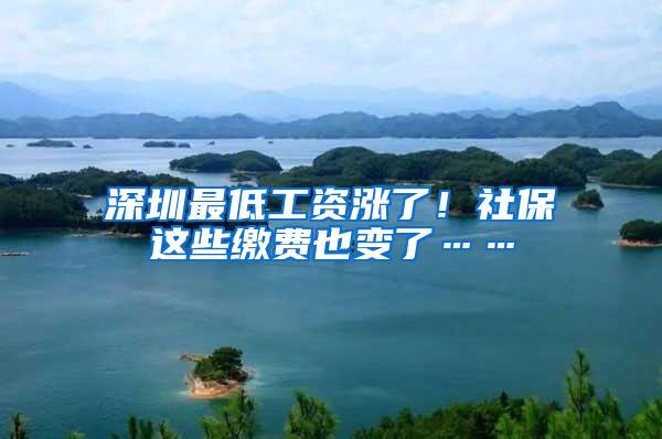 深圳最低工资涨了！社保这些缴费也变了……