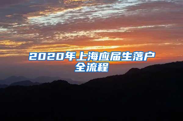 2020年上海应届生落户全流程