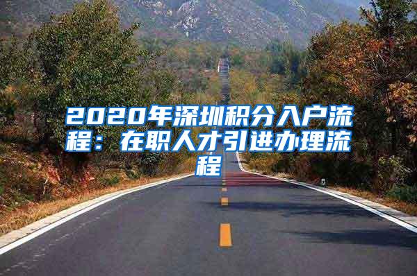 2020年深圳积分入户流程：在职人才引进办理流程
