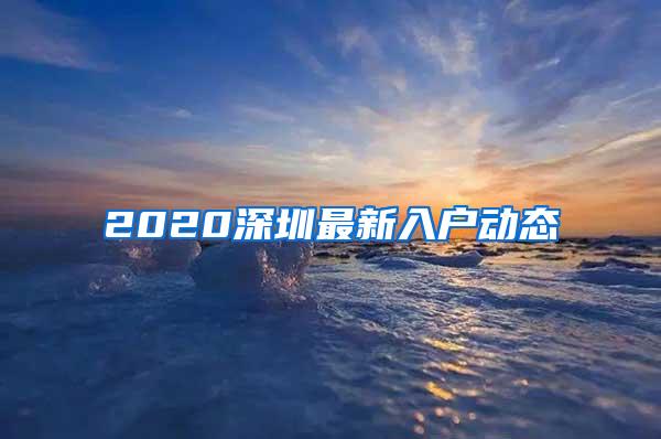 2020深圳最新入户动态