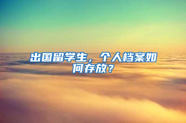 出国留学生，个人档案如何存放？