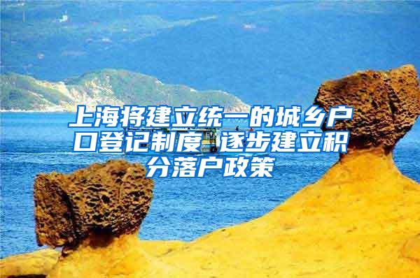 上海将建立统一的城乡户口登记制度 逐步建立积分落户政策