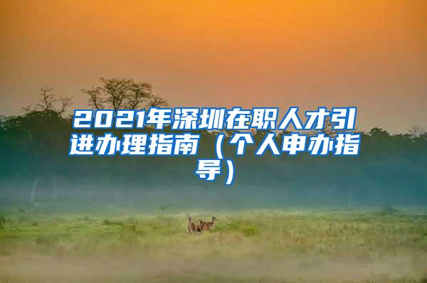 2021年深圳在职人才引进办理指南（个人申办指导）