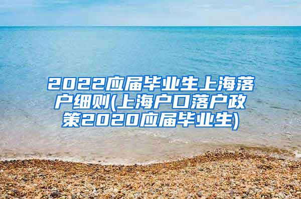 2022应届毕业生上海落户细则(上海户口落户政策2020应届毕业生)