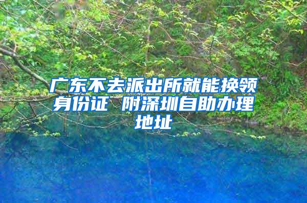 广东不去派出所就能换领身份证 附深圳自助办理地址