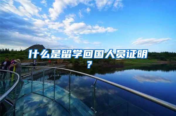 什么是留学回国人员证明？