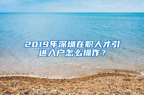 2019年深圳在职人才引进入户怎么操作？