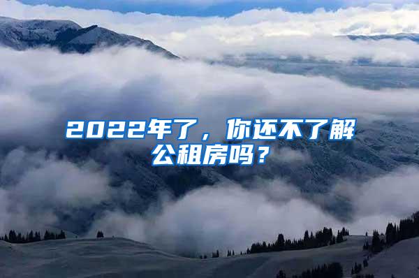 2022年了，你还不了解公租房吗？