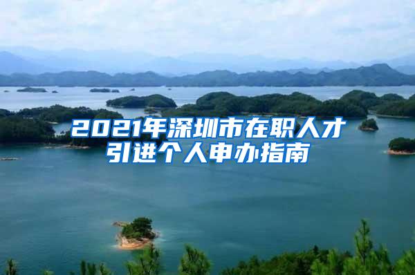 2021年深圳市在职人才引进个人申办指南
