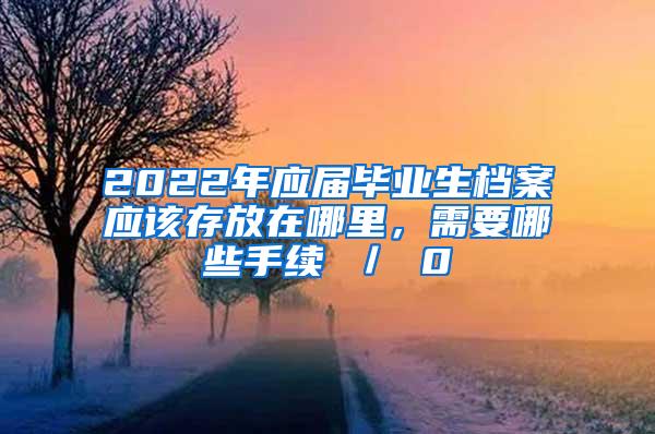 2022年应届毕业生档案应该存放在哪里，需要哪些手续 ／ 0
