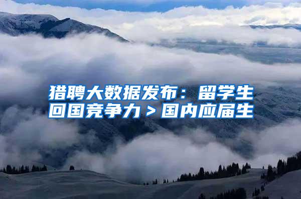 猎聘大数据发布：留学生回国竞争力＞国内应届生