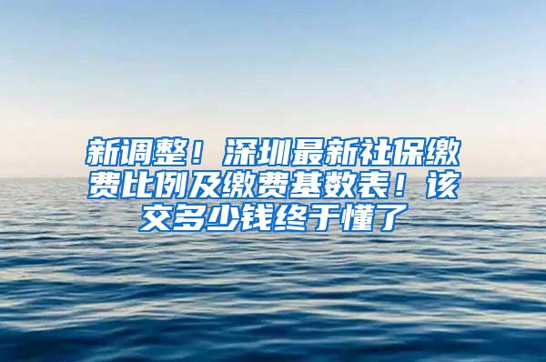 新调整！深圳最新社保缴费比例及缴费基数表！该交多少钱终于懂了