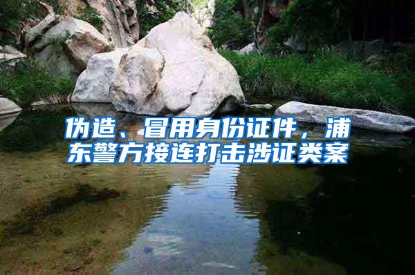 伪造、冒用身份证件，浦东警方接连打击涉证类案