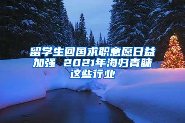 留学生回国求职意愿日益加强 2021年海归青睐这些行业