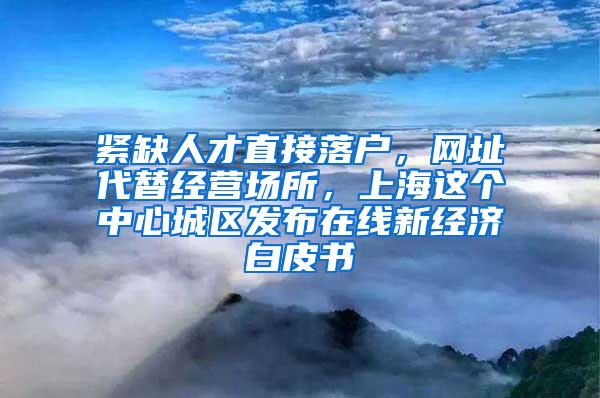 紧缺人才直接落户，网址代替经营场所，上海这个中心城区发布在线新经济白皮书