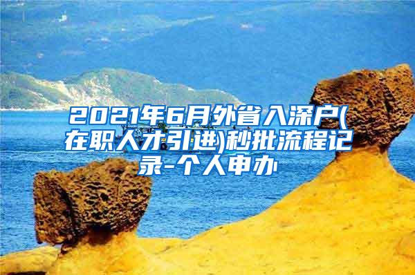 2021年6月外省入深户(在职人才引进)秒批流程记录-个人申办