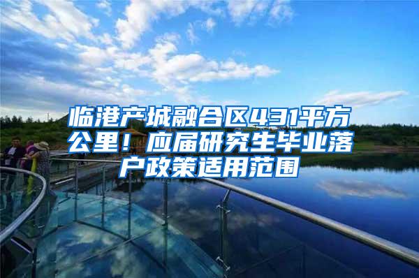 临港产城融合区431平方公里！应届研究生毕业落户政策适用范围