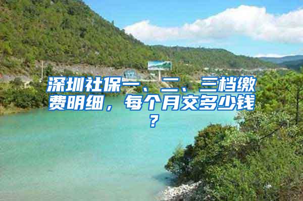 深圳社保一、二、三档缴费明细，每个月交多少钱？