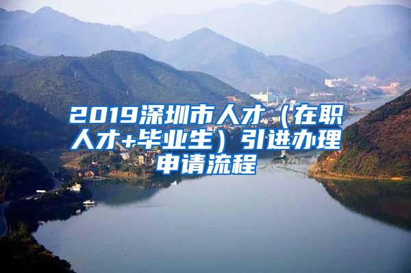 2019深圳市人才（在职人才+毕业生）引进办理申请流程