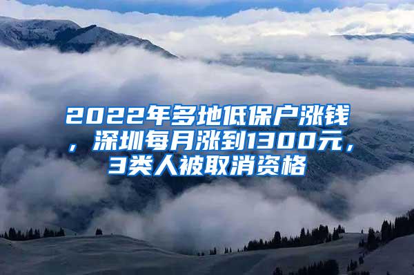 2022年多地低保户涨钱，深圳每月涨到1300元，3类人被取消资格