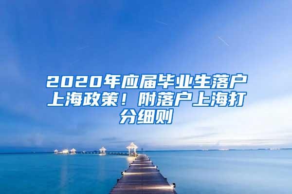 2020年应届毕业生落户上海政策！附落户上海打分细则