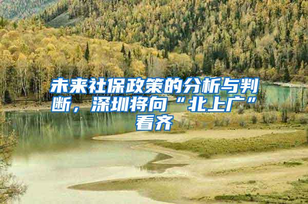 未来社保政策的分析与判断，深圳将向“北上广”看齐