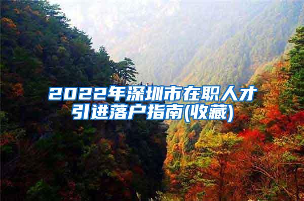 2022年深圳市在职人才引进落户指南(收藏)