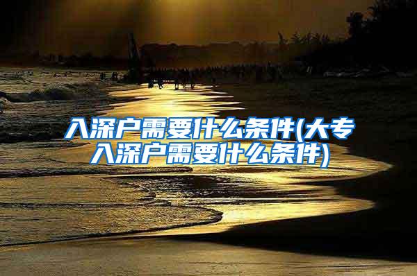 入深户需要什么条件(大专入深户需要什么条件)