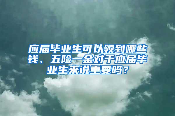 应届毕业生可以领到哪些钱、五险一金对于应届毕业生来说重要吗？