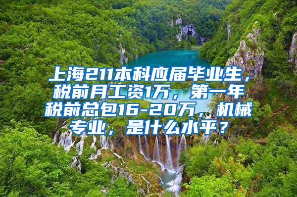 上海211本科应届毕业生，税前月工资1万，第一年税前总包16-20万，机械专业，是什么水平？