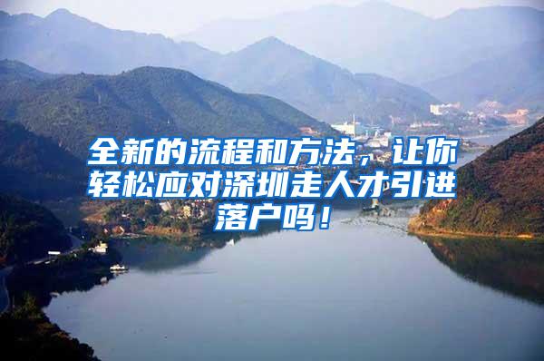 全新的流程和方法，让你轻松应对深圳走人才引进落户吗！