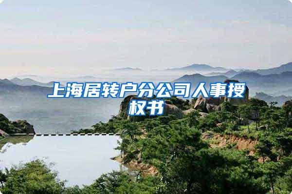 上海居转户分公司人事授权书