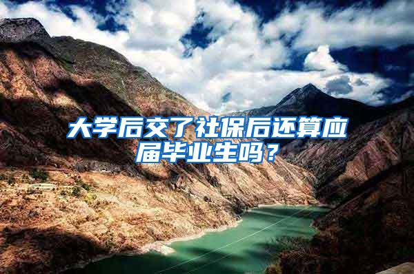 大学后交了社保后还算应届毕业生吗？