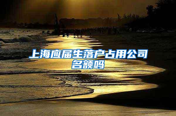 上海应届生落户占用公司名额吗