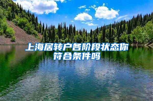 上海居转户各阶段状态你符合条件吗